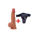 Agorshop Vücut Uyumlu Cilt Dostu Malzemeden Üretilmiş 20 Cm Belden Bağlamalı Yapay Dildo