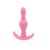 Agorshop Yüksek Kalite Parlak Yüzey Jel Dokulu Klasik Boğumlu Anal Plug Pembe