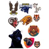 Agresif Hayvanlar Sticker Set-3 10 Parça Telefon, Tablet, Defter, Laptop Sticker