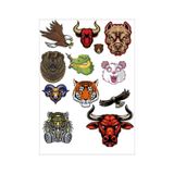 Agresif Hayvanlar Sticker Set-6 11 Parça Telefon, Tablet, Defter, Laptop Sticker