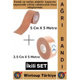 #Ağrıbandı Hızlı Etki Bel Bacak Kol Boyun Sırt Omuz Kalça Kas Spor Ağrı Bandı 5 Metre Ten İkili Set