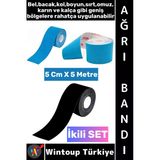 #Ağrıbandı Uzun Süre Etki Kas Bacak Kol Boyun Sırt Omuz Karın Kalça Mavi Siyah Ağrı Bandı İkili Set