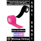 #Ağrıbandı Uzun Süre Etki Kas Bacak Kol Boyun Sırt Omuz Karın Kalça Siyah Pembe Ağrı Bandı İkili Set