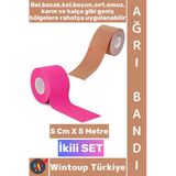 #Ağrıbandı Uzun Süre Etkili Kas Bacak Kol Boyun Sırt Omuz Karın Kalça Ten Pembe Ağrı Bandı İkili Set