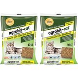 Agrobit Cat Kokusuz Topaklaşan Pelet Kedi Kumu 10 lt 2'li Paket