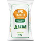 Agsan Süper 15-15-15 + 15 So3+Zn Kükürt ve Çinko Içerikli Kompoze Taban Gübresi 15 kg