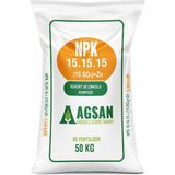 Agsan Süper 15-15-15 + 15 So3+Zn Kükürt ve Çinko Içerikli Kompoze Taban Gübresi 3 kg