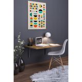 AGT Duvara Monte Katlanabilir Yemek Çalışma Balkon Masası Ceviz 90x50 Cm