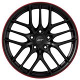 Agt Wheels 18 İnç 5*112 Et35 Siyah-Kırmızı Jant Takımı (J-6194)