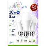 AGUILAS 10w 810 lümen Led Ampul 6500 k Beyaz Işık 3 Adet