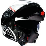 Agv Compact St Multi Plk Detroit White Black Çene Açilir Kask - Pinlock Dahil - Renkli