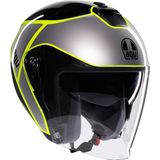 Agv Irides Davao Black Grey Yellow Fluo Renkli Kapalı Kask
