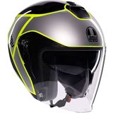 Agv Irides Davao Güneş Vizörlü Açık Kask (Siyah-Gri-Fluo Sarı) - M - Tek Renk