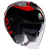 AGV Irides Motosiklet Kaskı Açık Kask Valenza Matt Grey Black Red M
