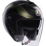 Agv Irides Sakai Güneş Vizörlü Açık Kask (Mat Yeşil - Siyah) - Tek Renk