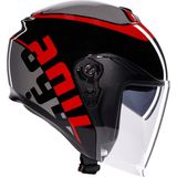 Agv Irides Valenza Matt Grey Blk Red Açık Kask - Siyah - Kırmızı