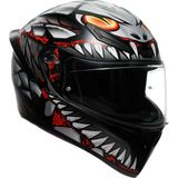 Agv K1 S E2206 Lyzard Matt Black Grey Red Kapalı Kask - Renkli