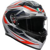 Agv K3 E2206 Space Matt White Red Fluo Kapalı Kask - Renkli