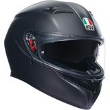 Agv K3 Mono Matt Black Kapalı Motosiklet Kaskı XL Tam Yüz Özellikli Mikrometrik Çene Bağlantısı