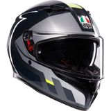 Agv K3 Mplk Shade Grey Yellow Fluo Kapalı Kask - XL - Renkli