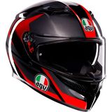 Agv K3 Mplk Striga Black Grey Red Kapalı Kask L Beden Mikrometrik Çene Bağlantısı ile Güvenli - Renkli