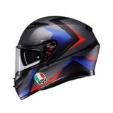 Agv K3 Mplk Strıga Matt Black Blu Red Kapalı Kask