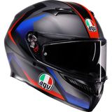 Agv K3 Mplk Striga Matt Black Blue Red Kapalı Kask - Renkli