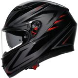 Agv K3 Syth Black Red Kapalı Kask - XL - Kırmızı - Siyah
