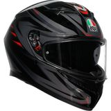 Agv K3 Syth Black Red Kapalı Kask - XL