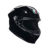 AGV K6 S Black Mono Kapalı Kask - Parlak Siyah