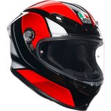 Agv K6 S Hyphen Black Red White Kapalı Kask - Renkli - XS