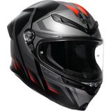 Agv K6 S Karve Matt Black Grey Red Kapalı Kask - XL - Mat - Siyah