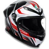 Agv K6 S Karve Matt Black White Red Configuration Kapalı Motosiklet Kaskı Xl - Çok Renkli