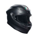 Agv K6 S Mono Kapalı Kask Mat Siyah Hafif Karbon Fiber Malzeme ile 4 Mevsim Kullanıma Uygun - XS