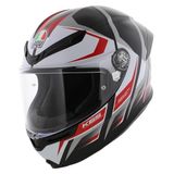 AGV K6 S Motosiklet Kaskı Kapalı Kask Karve Matt Black White Red XL