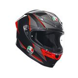 AGV K6 S Motosiklet Kaskı Kapalı Kask Slashcut Black Grey Red S