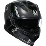 Agv K7 Kyber Matt Grey Yellow Fluo Kapalı Kask - Renkli