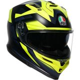 Agv K7 Mplk Glımpse Matt Black Yellow Fluo Kapalı Kask - Renkli