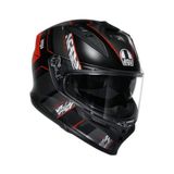 Agv K7 Mplk Kyber Matt Black Red Kapalı Motosiklet Kask