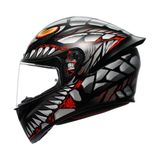 Agv Kask/k1 S E2206 Lyzard Matt Black Grey Red Configuration - XS