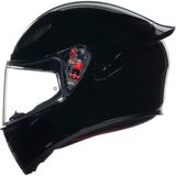 Agv Kask/k1 S Mono Tam Yüz Kapalı Kask 1,5 kg Siyah Parlak Düz Desen ile Güvenli Sürüş - XS