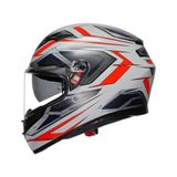 Agv Kask/k3 E2206 Mplk Space Matt Whıte Red Fluo Configuration - XS