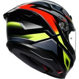 Agv Kask/k6 S E2206 Mplk Erazer Black/red Yellow Fluo M0186 - 2XL - Siyah - Beyaz - Turuncu