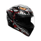 Agv Motosiklet Kaskı K1 S E2206 Lyzard Matt Black Grey Red