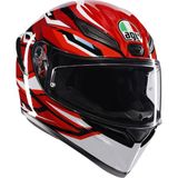 Agv Motosiklet Kaskı K1 S Lion Configuration Red White - Renkli