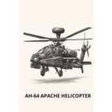 AH-64 APACHE HELICOPTER: “Tactical Precision on Every Page – A Rugged College-Ruled Notebook Featuring the Iconic AH-64 Apache Helicopter and Quick Specs for Aviation Enthusiasts”