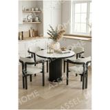 ah assel home Bella Bohem Ayak 4'lü Tokyo Metal Demonte Sandalye 90x90 Masa Sandalye Takımı