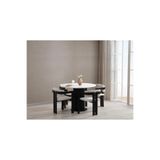ah assel home Bella Bohem Lake Mdf Ayak 4'lü Tokyo Sandalye 90x90 Masa Sandalye Takımı