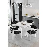 ah assel home Demre Bohem Ayak Tokyo Demonte Sandalye 80x80 Yemek Masası Mutfak Masası 4 Kişilik