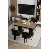 ah assel home Veroni Lake Mdf Ayak Tokyo Demonte Sandalye 80x120 Yemek Masası Mutfak Masası 4 Kişilik